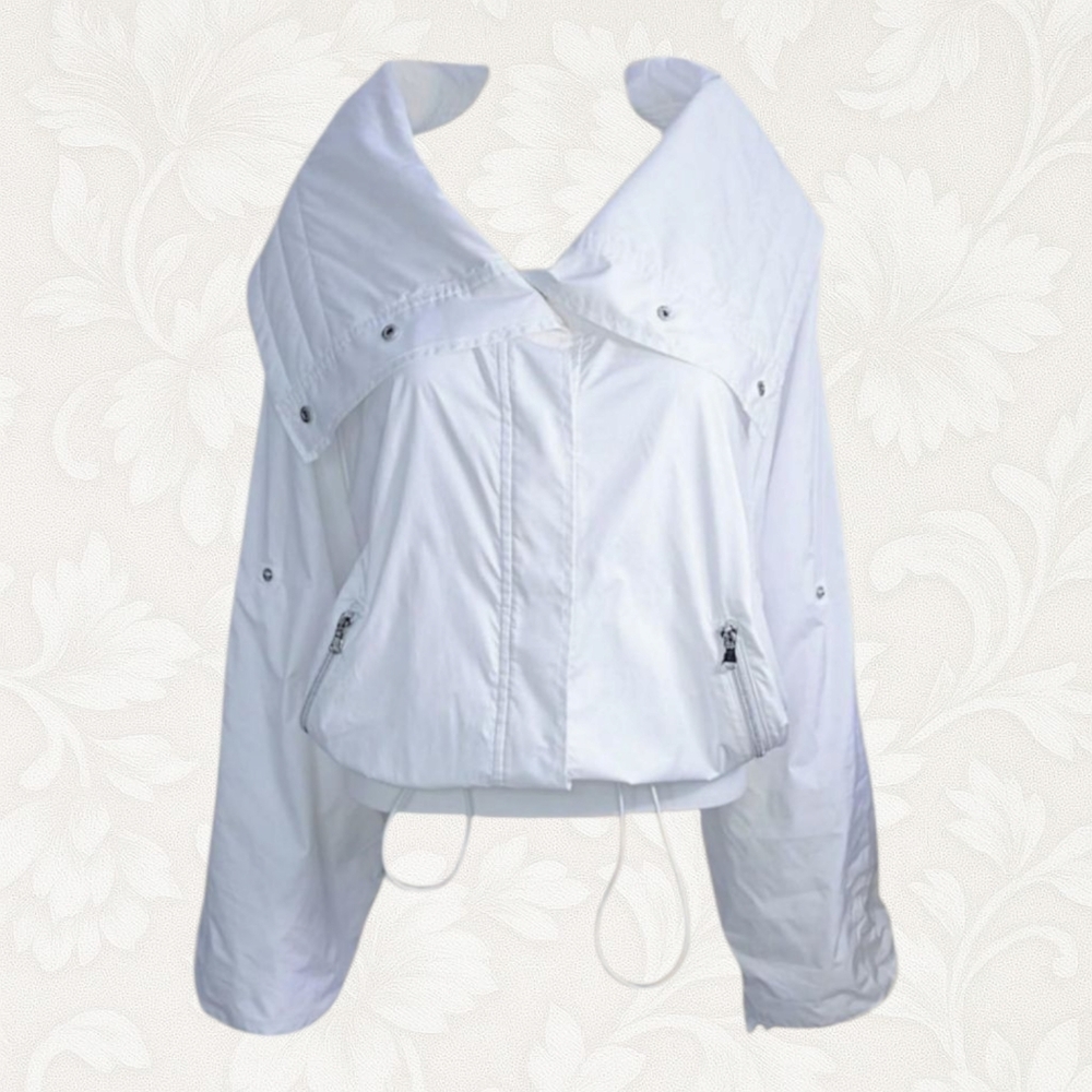 Anatomie White Snap-Up Futurist Jacket – Size XL (fits XS-L) | $545 Retail